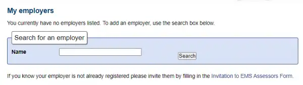 Search for an employer