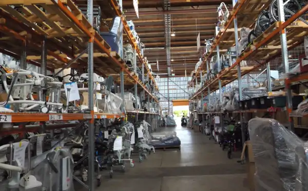 Interior of the Palmerston North warehouse