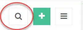 Screenshot of search icon in red circle